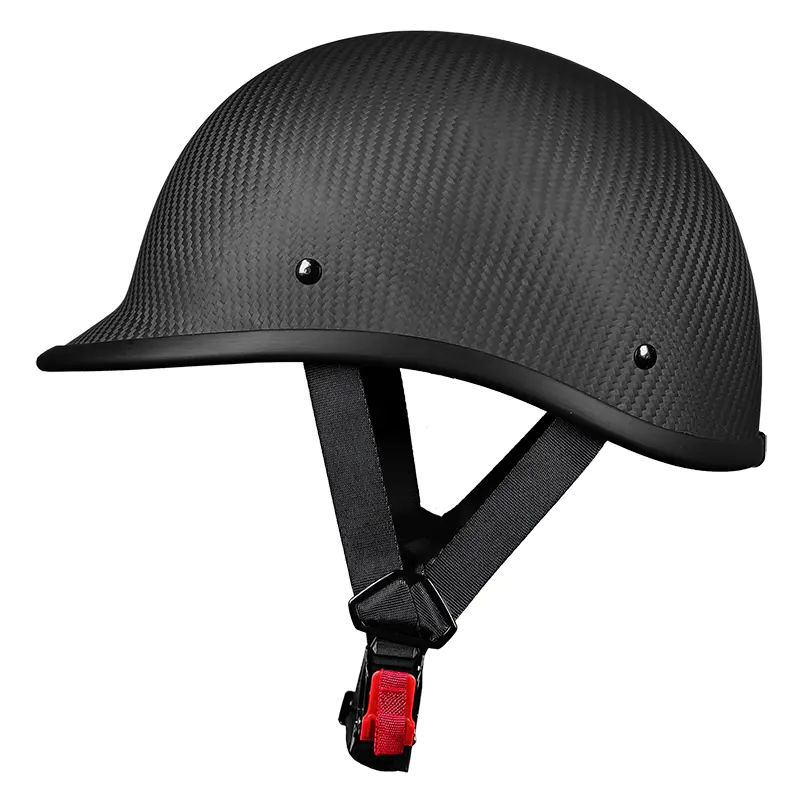 901 Carbon Fiber Half Face motorcykelhjälm Retro motocrosshjälm