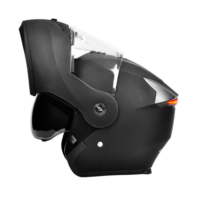 107 LED Säkerhetsbakljus Motorcykelhjälm Dubbla Visir Flip Up-hjälm